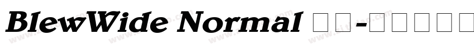 BlewWide Normal 字体字体转换